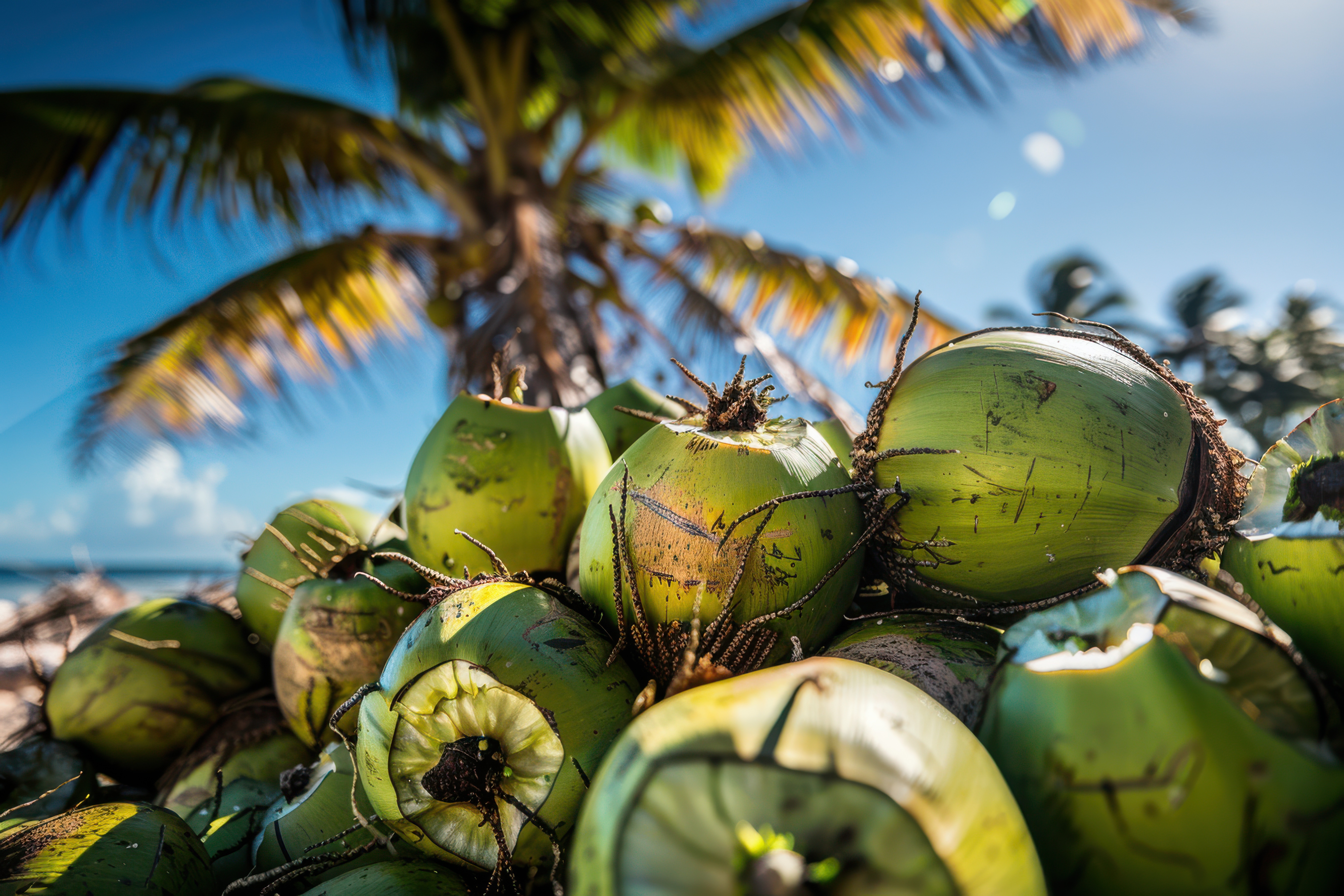 Fresh coconuts